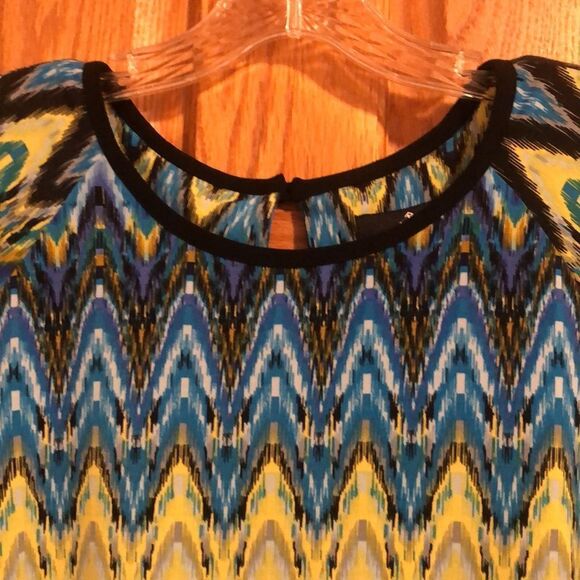 Ronni Nicole Women’s Size 12 Round Neckline Cap Sleeve Printed Summer Dress - Picture 7 of 14